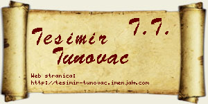 Tešimir Tunovac vizit kartica